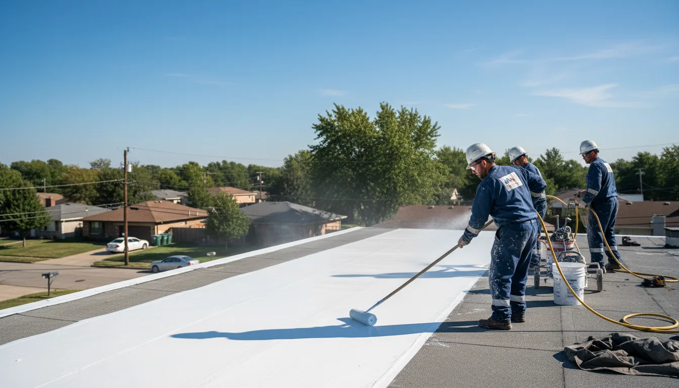 Commercial roof coating in Nilwood, IL near me